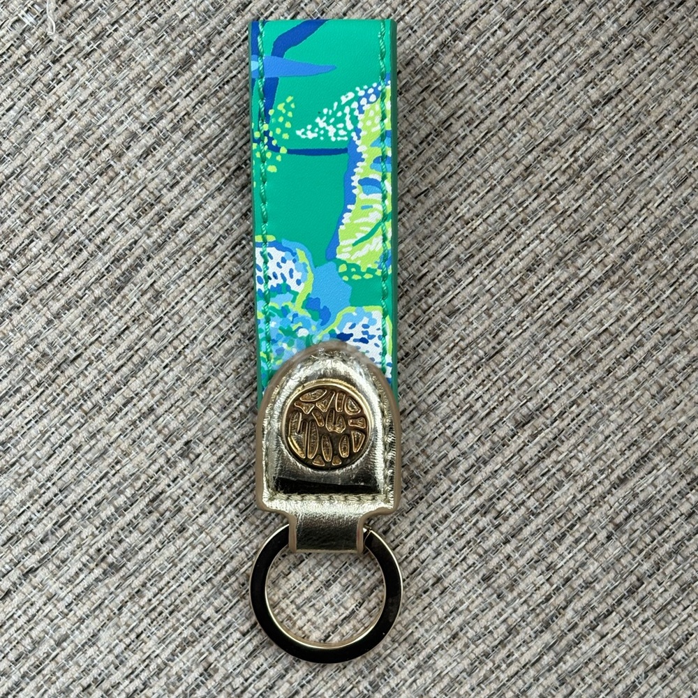 Colorful Keychain with Gold Accents